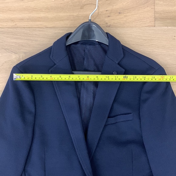 ZARA MENS CASUAL NAVY BLAZER - SIZE 36R - Picture 3 of 8
